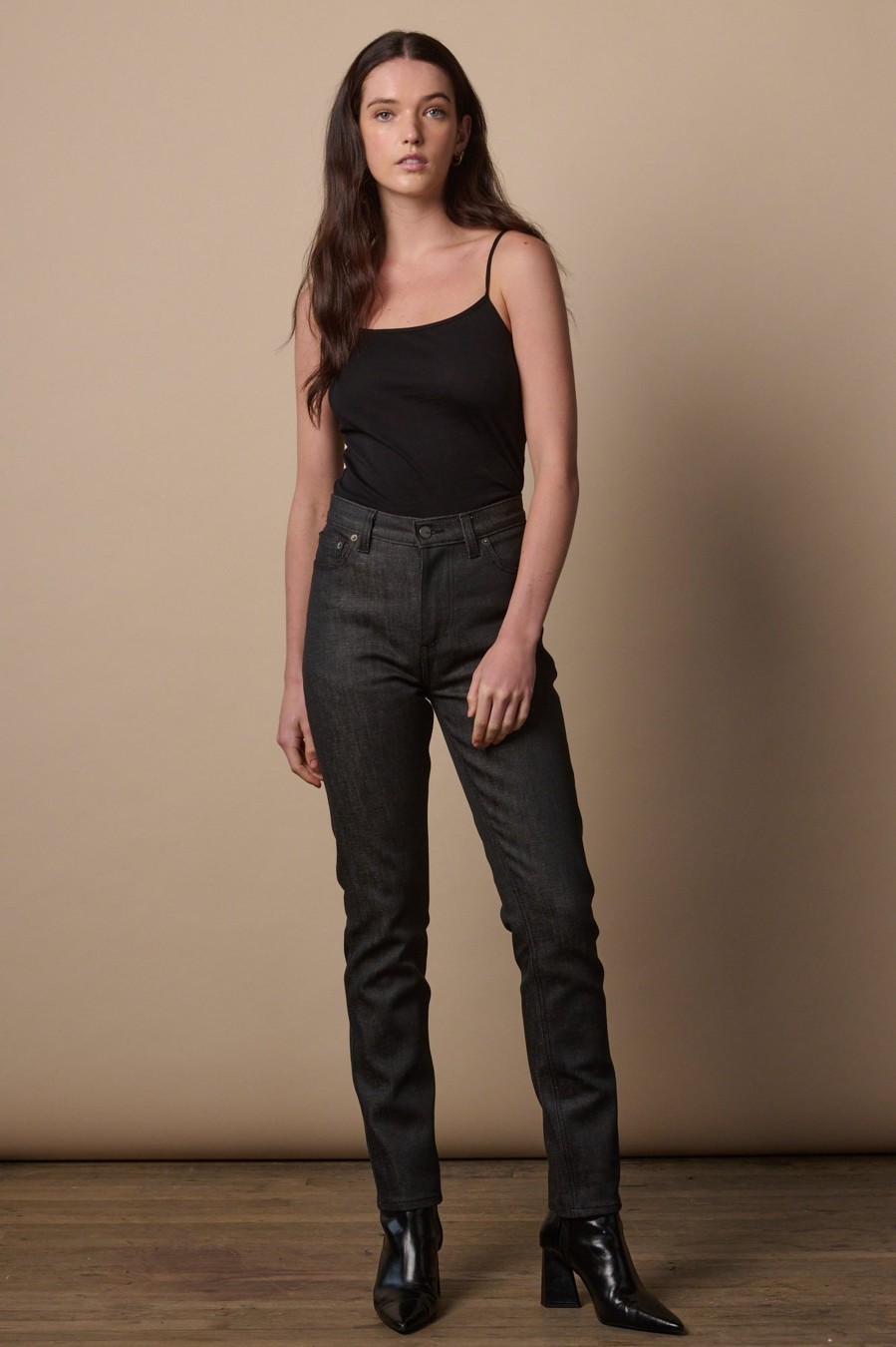 Women Community Clothing | Straight Leg High Rise Jeans