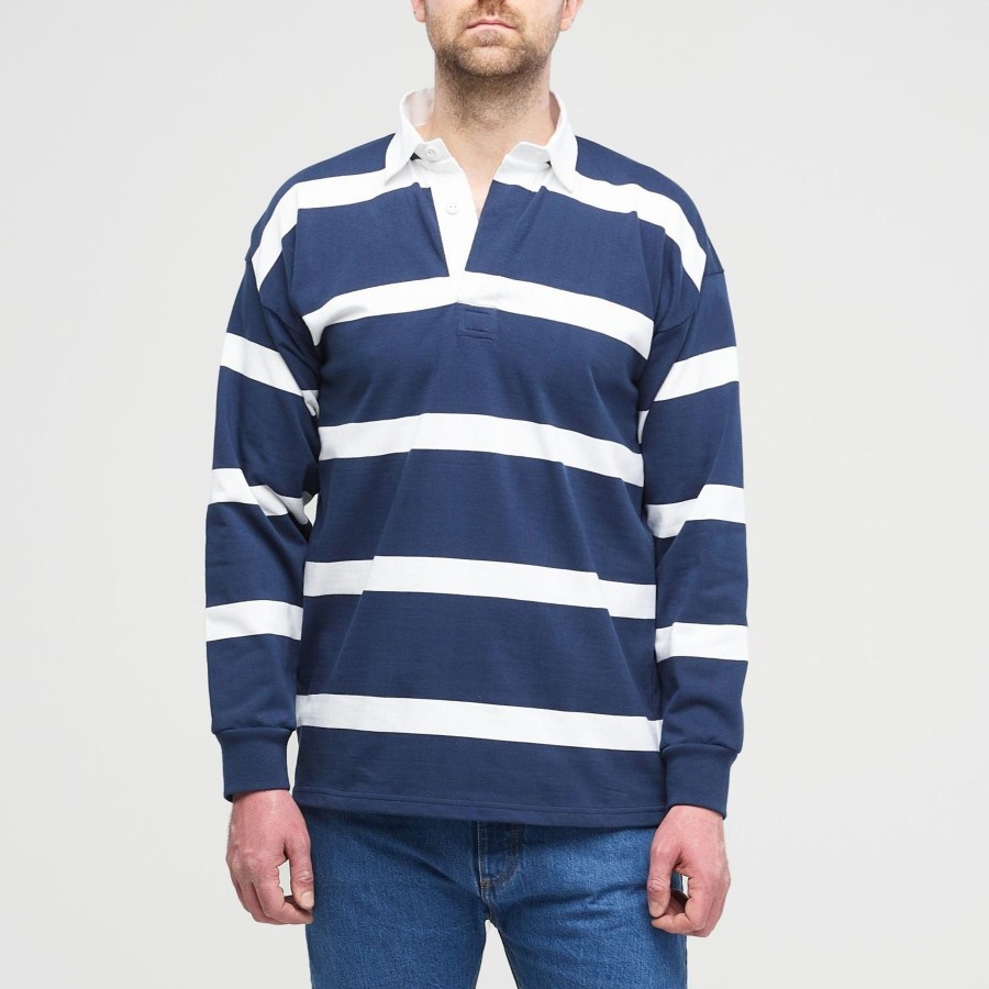 Men Community Clothing | Rugby Shirt Navy White