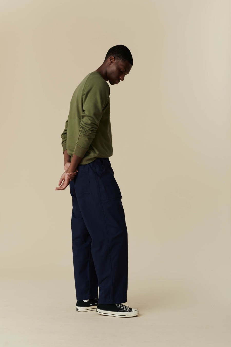 Men Community Clothing | Cameraman Pant Drawstring Tapered Cotton Canvas Trousers