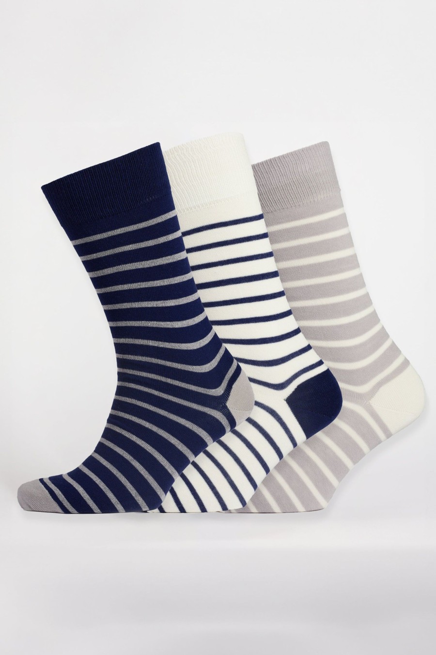 Accessories Community Clothing | Everyday Cotton Sock Breton Stripe 3 Pack