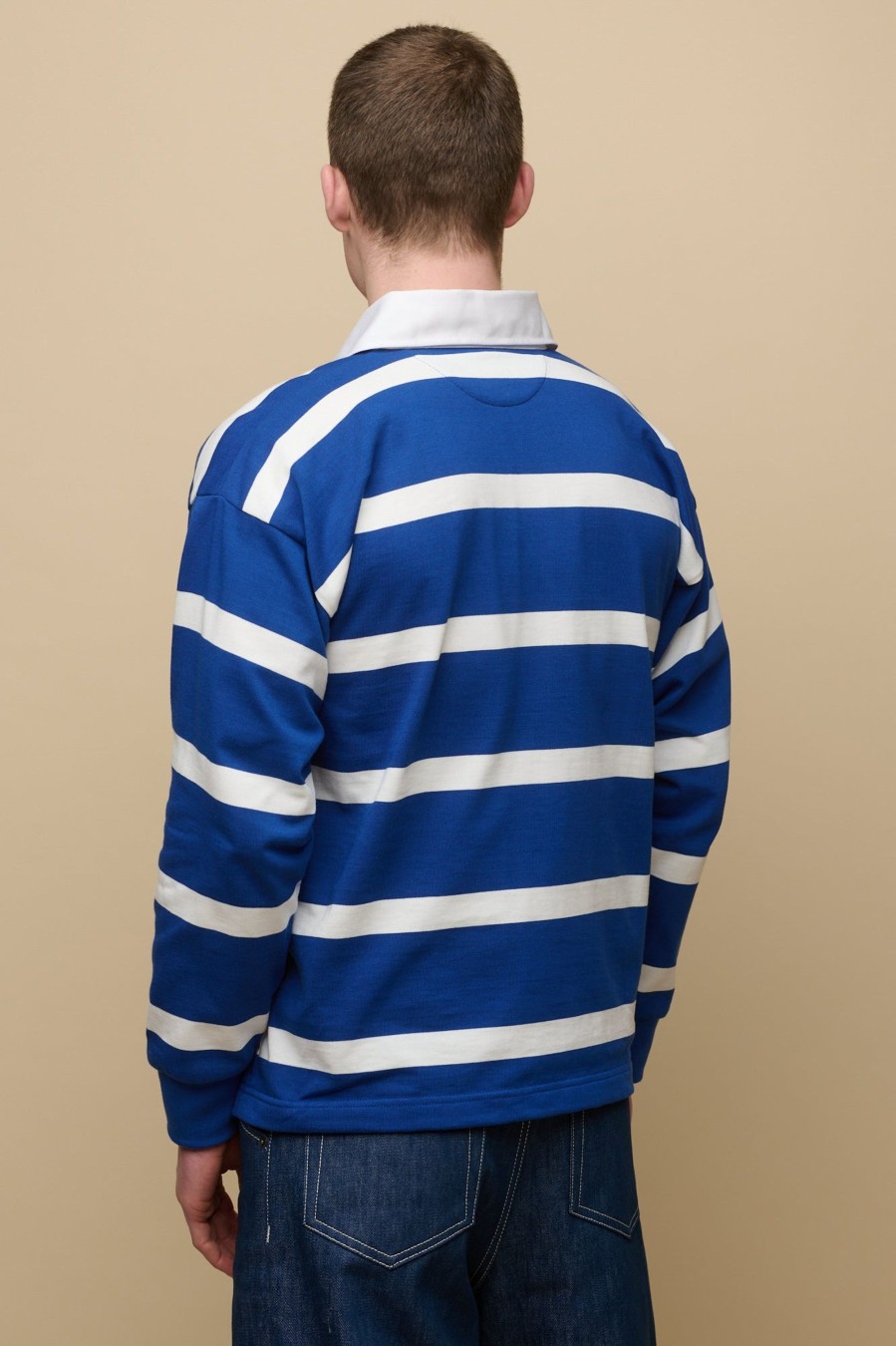 Men Community Clothing | Stripe Logo Rugby Shirt