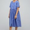 Women Community Clothing | Crew Neck Gathered Dress