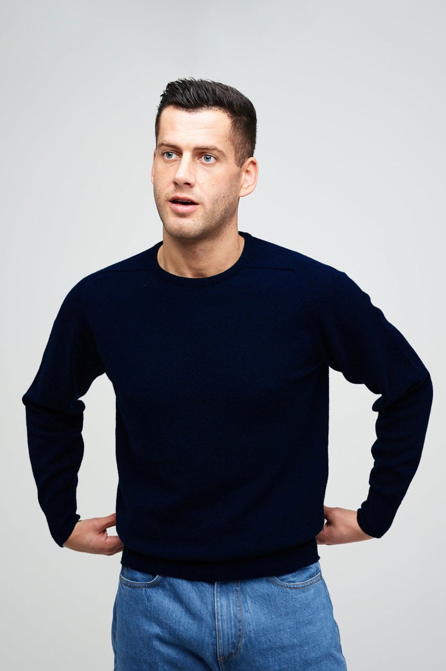 Men Community Clothing | Lambswool Saddle Shoulder Crew Neck