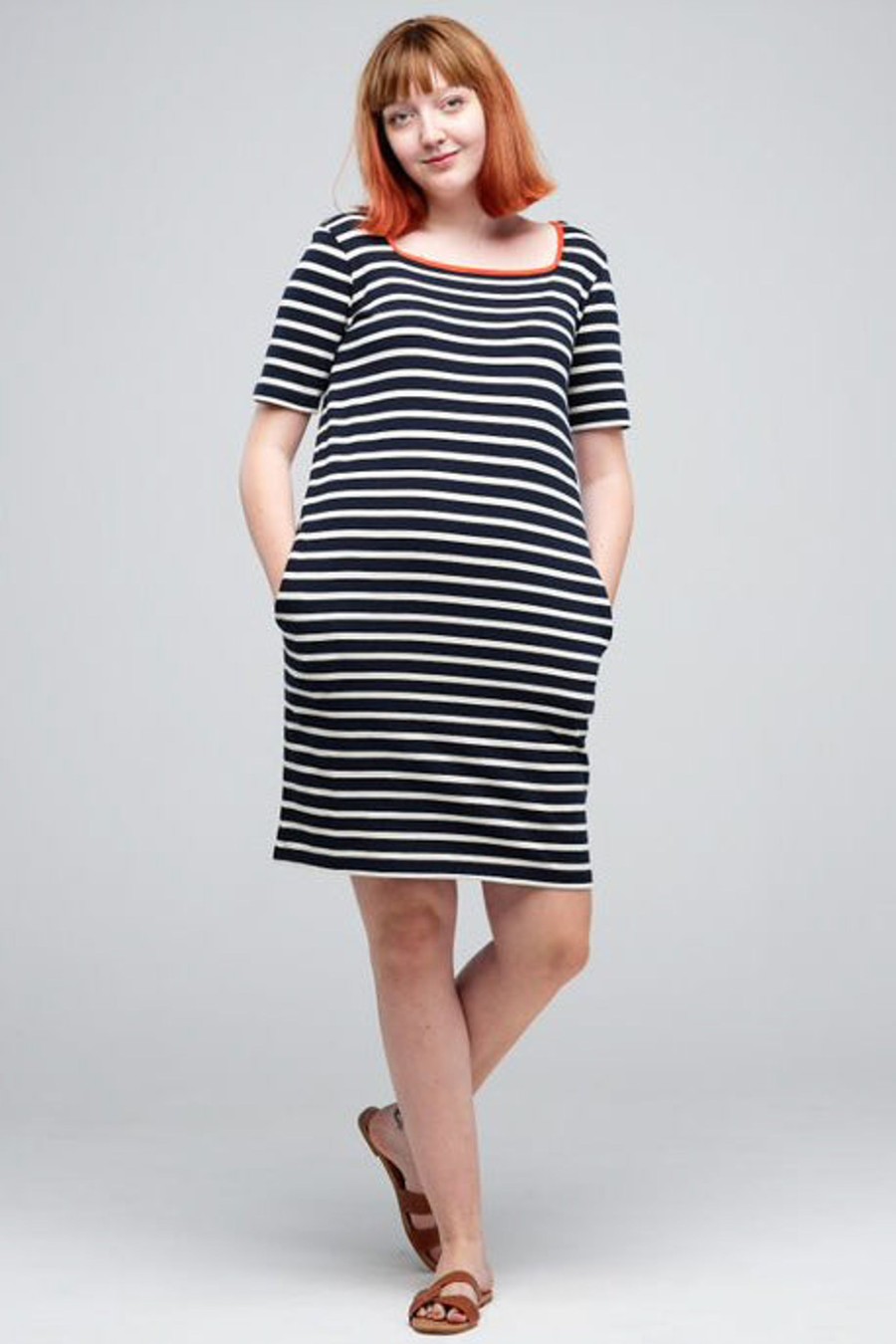 Women Community Clothing | Breton Square Neck Dress