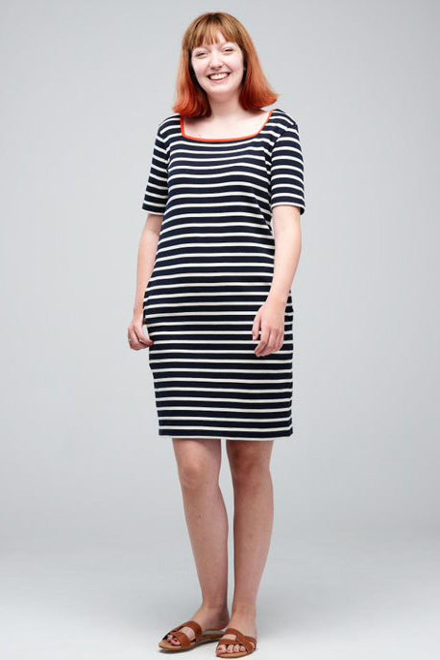 Women Community Clothing | Breton Square Neck Dress