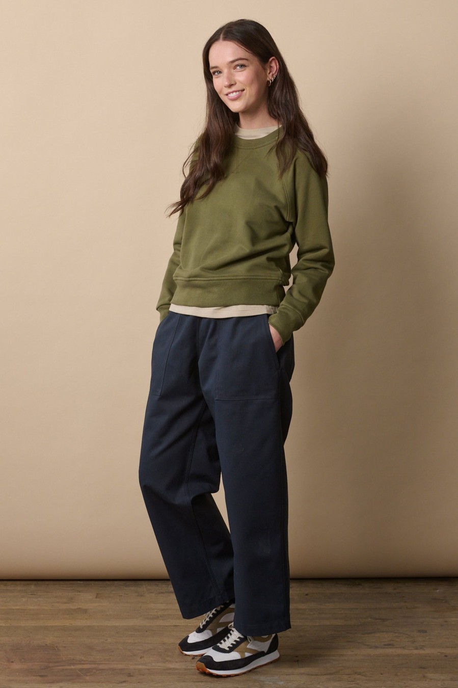 Women Community Clothing | Camerawoman Drawstring Tapered Cotton Canvas Trousers