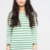 Women Community Clothing | 3/4 Sleeve Breton Ecru/Green