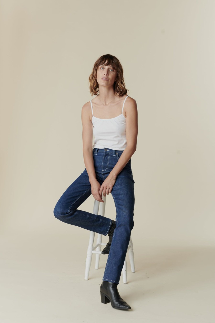 Women Community Clothing | Straight Leg High Rise Jeans