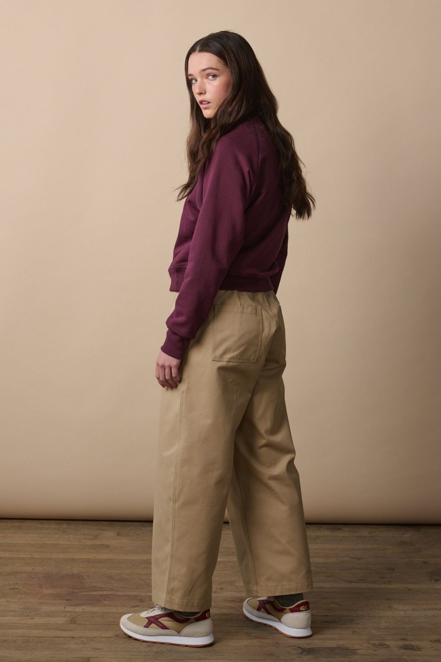 Women Community Clothing | Camerawoman Drawstring Tapered Cotton Canvas Trousers