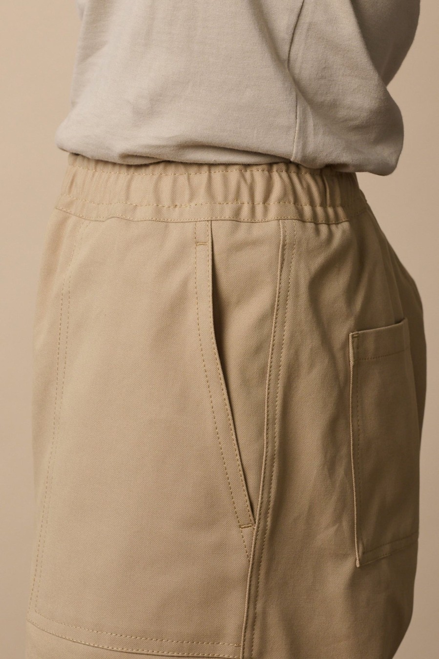 Women Community Clothing | Camerawoman Drawstring Tapered Cotton Canvas Trousers