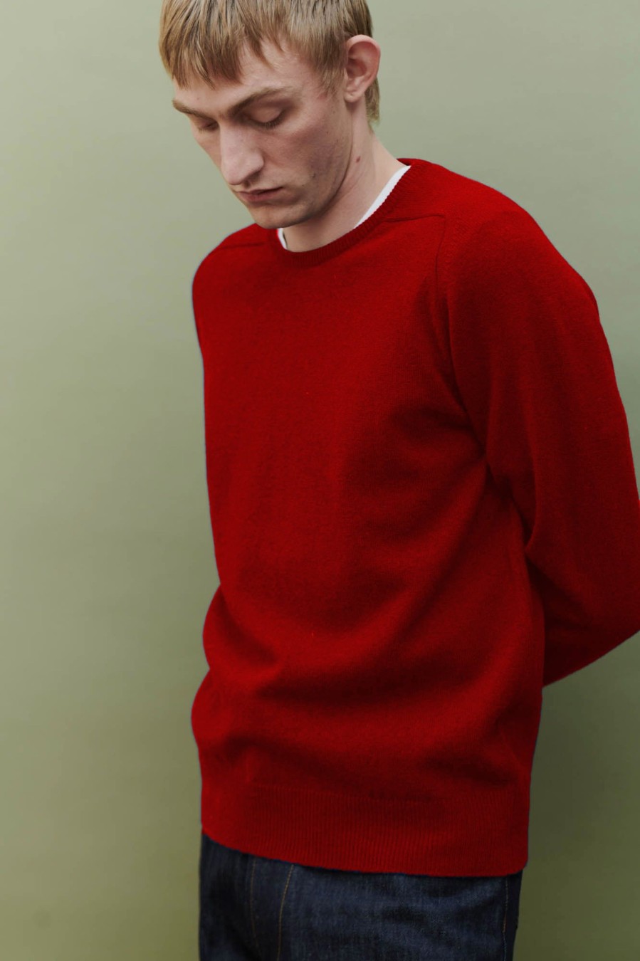 Men Community Clothing | Men'S Lambswool Saddle Shoulder Crew Neck