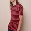 Men Community Clothing | Short Sleeve Stripe T Shirt Navy/Red