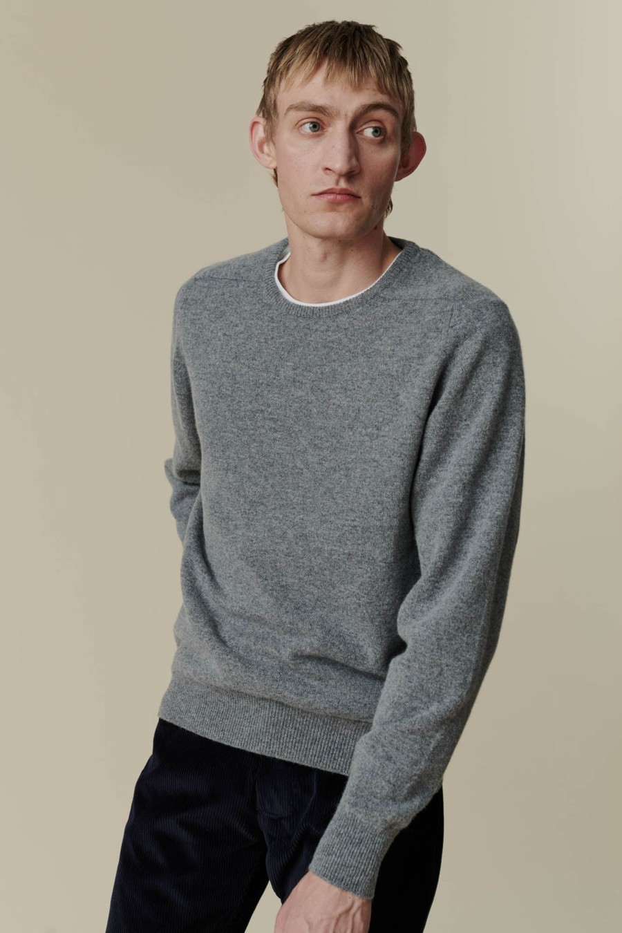 Men Community Clothing | Lambswool Saddle Shoulder Crew Neck