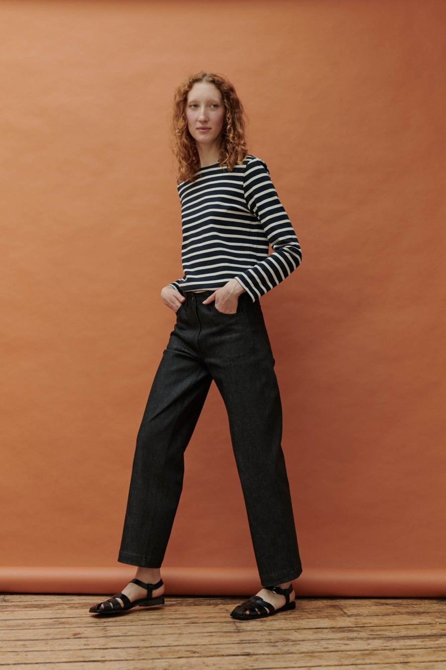 Women Community Clothing | Work Wide Straight Jean