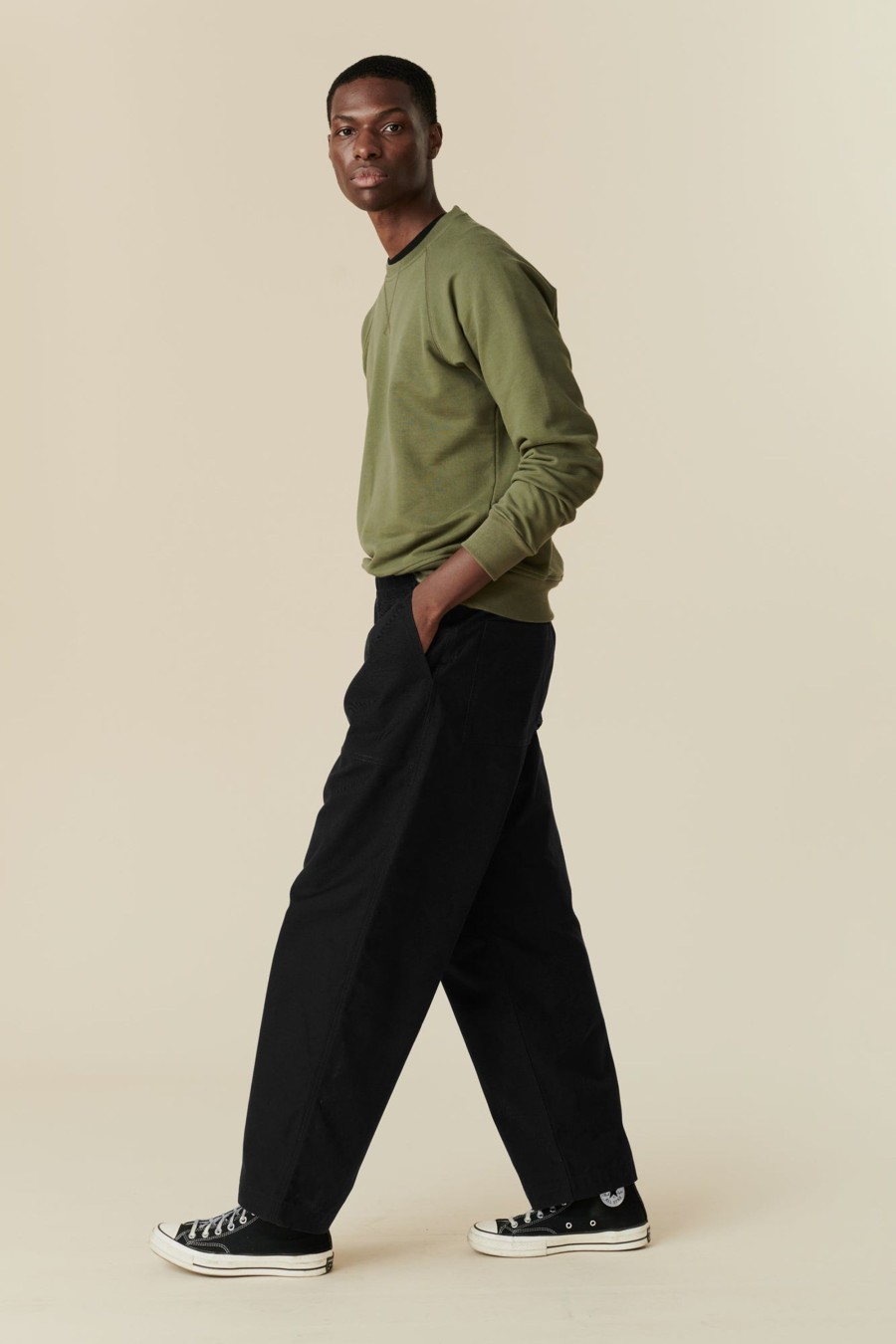 Men Community Clothing | Cameraman Pant Drawstring Tapered Cotton Canvas Trousers