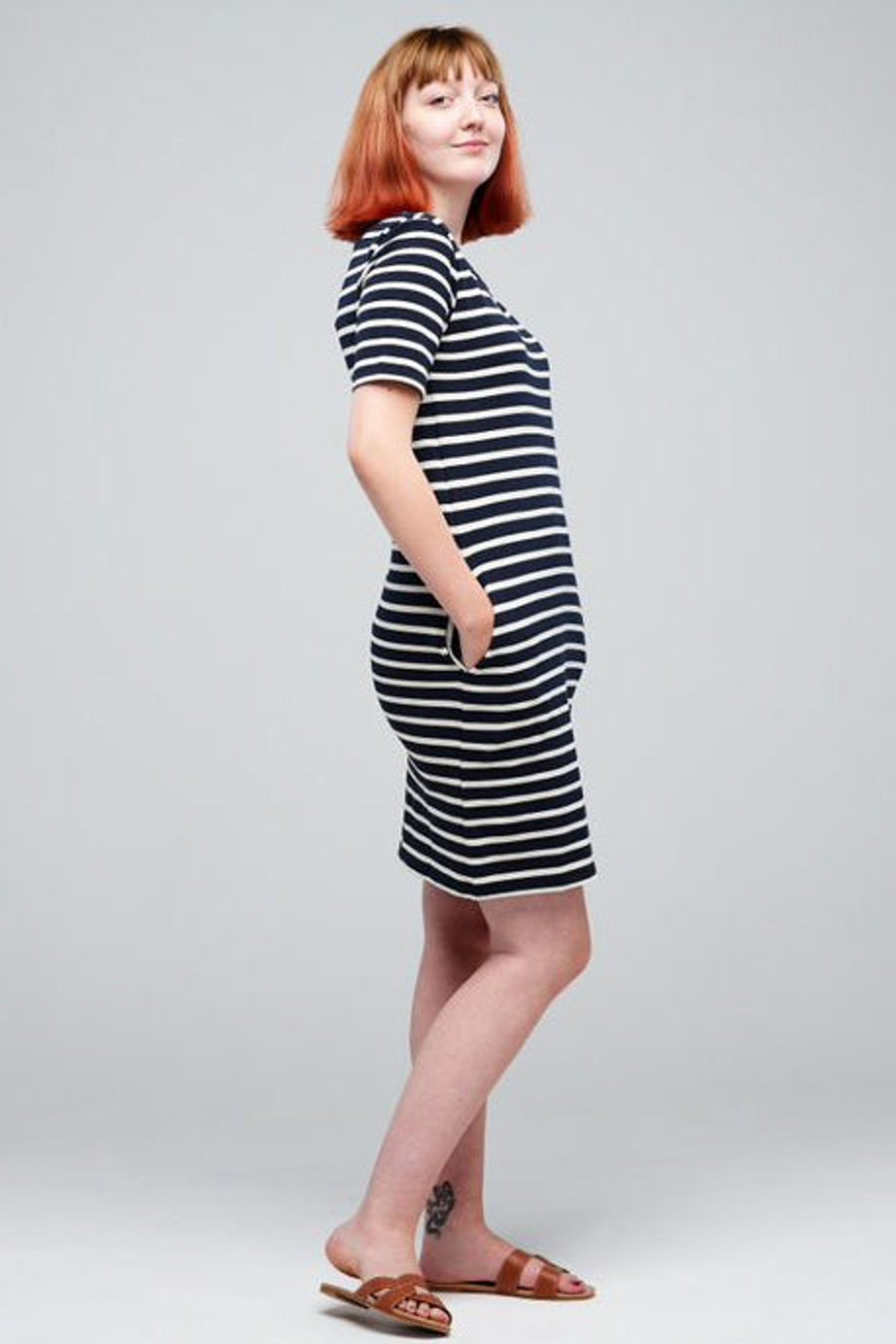 Women Community Clothing | Breton Square Neck Dress