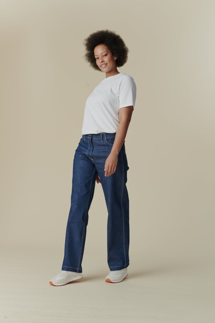 Women Community Clothing | Work Wide Straight Jean