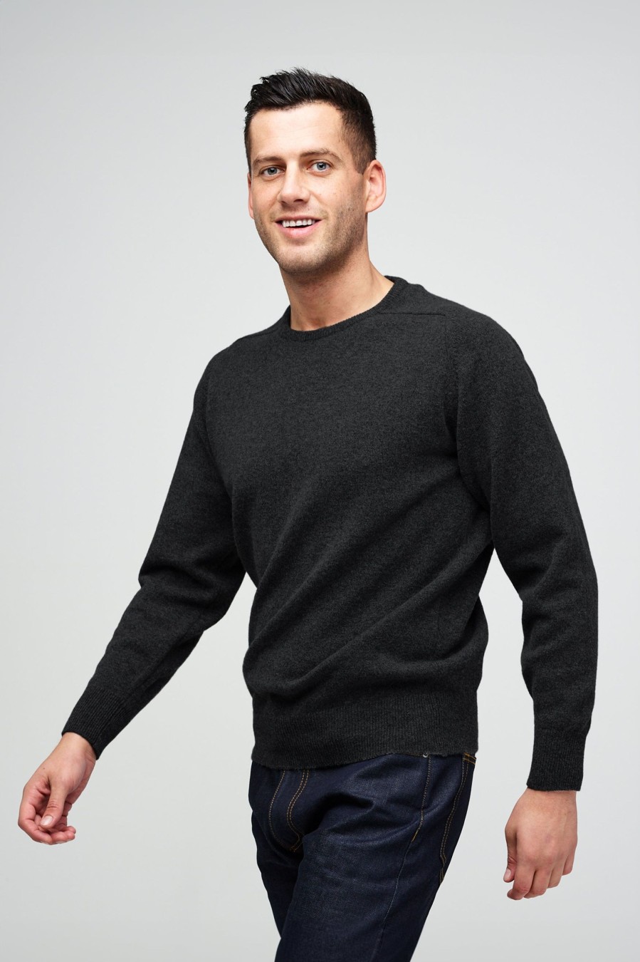 Men Community Clothing | Lambswool Saddle Shoulder Crew Neck