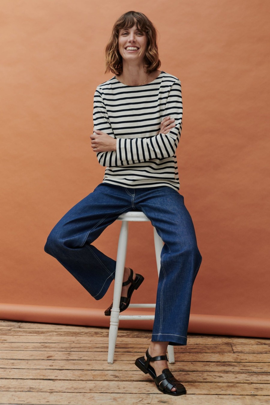 Women Community Clothing | Breton Ecru/Navy