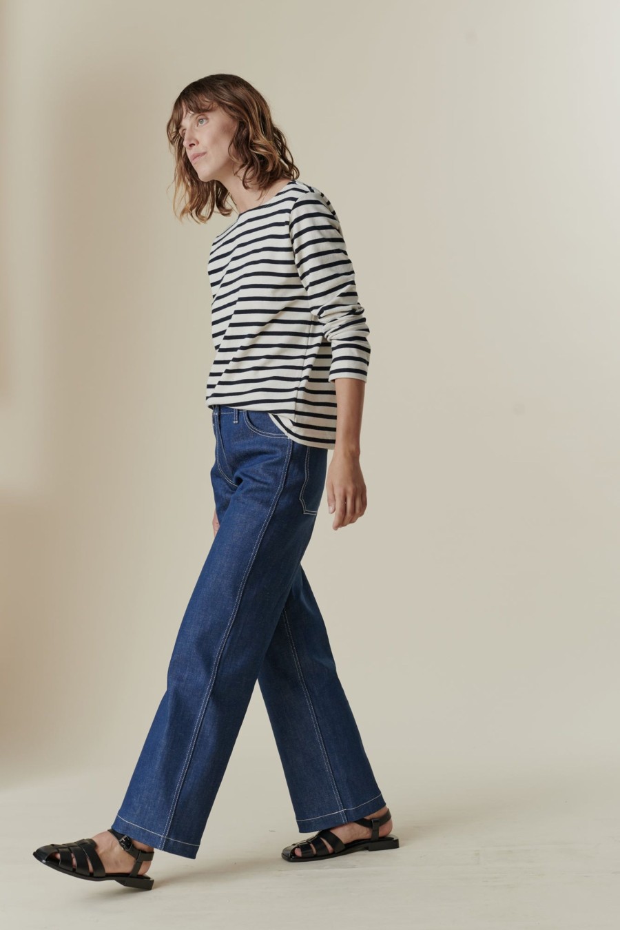 Women Community Clothing | Breton Ecru/Navy