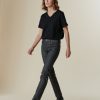 Women Community Clothing | Straight Leg Mid Rise Jeans