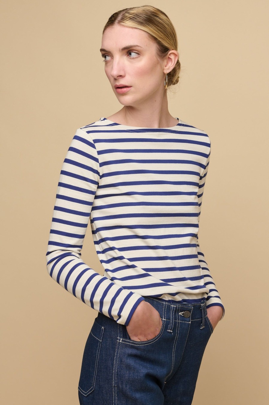 Women Community Clothing | Breton Ecru/Bright Blue