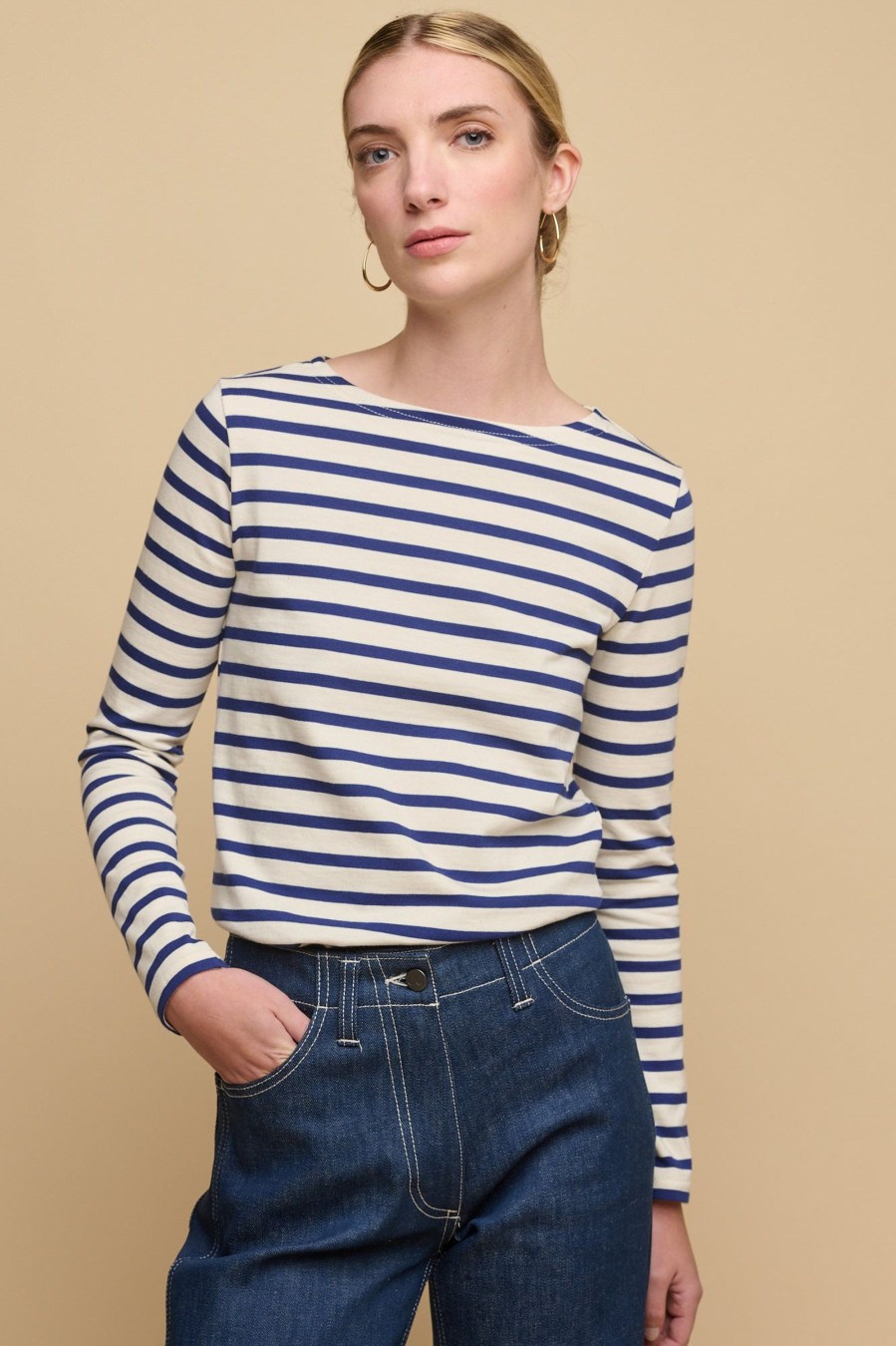 Women Community Clothing | Breton Ecru/Bright Blue