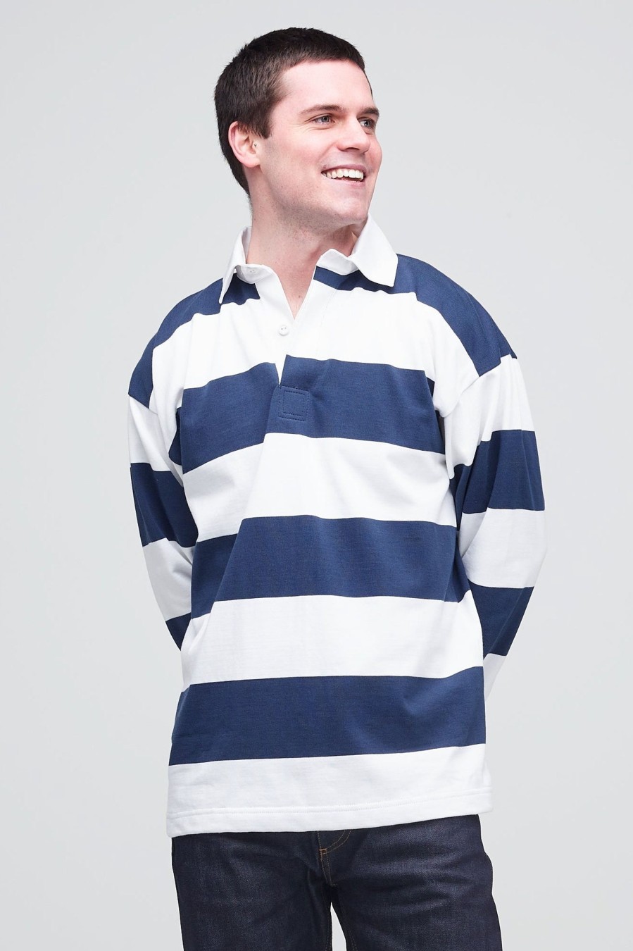 Men Community Clothing | Wide Striped Rugby Shirt